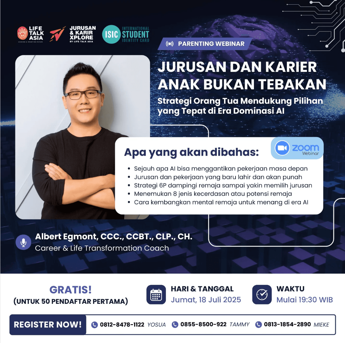 Parenting Webinar "Jurusan Dan Karier Anak Bukan Tebakan"